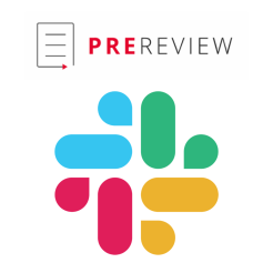 PREreview and Slack logos