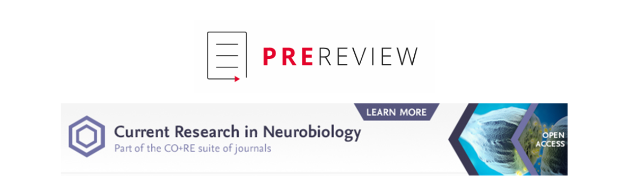 PREreview and Current Research in Neurobiology (CRNEUR) logos are displayed.
