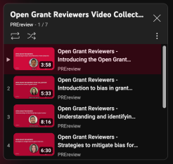 A series of bite-sized videos to explore issues of bias in grant review.