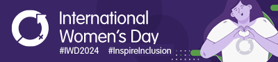 Image in support of International Women's Day 2024 with the hashtag Inspire Inclusion