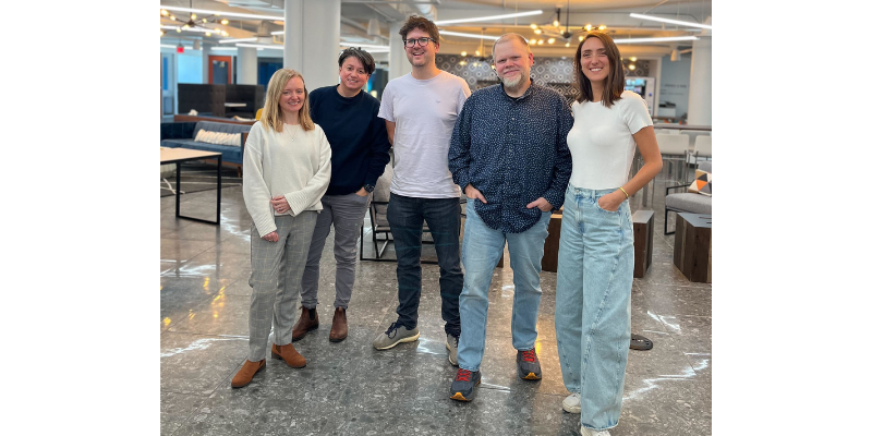 (Image of the PREreview Team at their staff retreat in October. Left to right: Vanessa Fairhurst, Monica Granados, Chris Wilkinson, Chad Sansing, and Daniela Saderi)