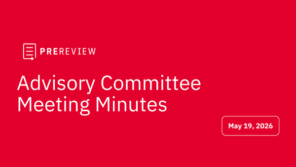 2026 Q2 PREreview Advisory Committee Meeting Minutes